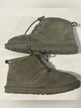 UGG Women's Suede Ankle Booties — Olive Green